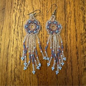 New Beautiful beaded pierced earrings